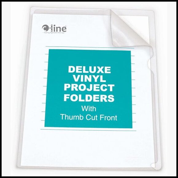 Super Heavyweight Non-Glare Vinyl Project Folders Letter Size 50 Count